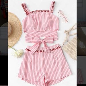 Red Fringe 2pc Set